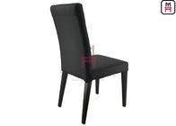Urban-Style Metal Frame Black Leatherette Padded Armless Dining Chair