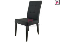 Urban-Style Metal Frame Black Leatherette Padded Armless Dining Chair