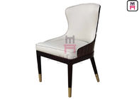 Hotel Restaurant Chairs with High Glossy Backrest Comfortably Upholstered Seatback No Foldable