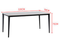 ODM Rectangular 120x70x75cm Restaurant Dining Table OEM Slab Stone