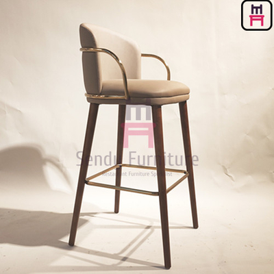 주문 세디 가죽 상업적 식당 바는 스테인레스 강 발걸이구 팔걸이를 스툴 online manufacture