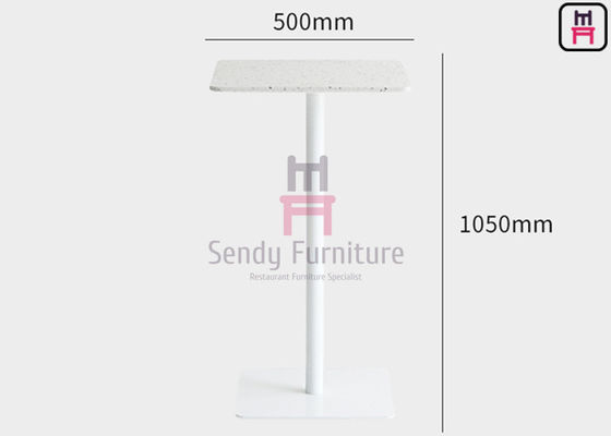 주문 테라조 H105cm 케케묵은 식당 바 테이블 OEM ODM 분말 코팅 스틸바 online manufacture