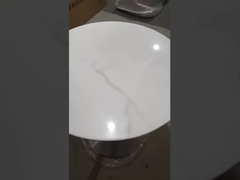 대리석 재질 커피 테이블 / 트럼펫 테이블 베이스와 브러시 골든 튤립 토대