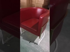 벨벳 같은 실내 장식된 좌측유방 0.42cbm 레스토랑 식당 의자