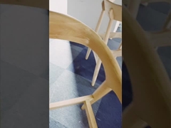 의자 검정색을 정찬을 대접하는 가죽 실내 장식된 재 나무는 구부러진 등받이에 래커를 칠했습니다