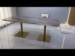 스테인리스 스틸 로즈 골든 레스토랑 식탁